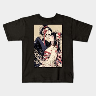 Geisha and skull 8005 Kids T-Shirt